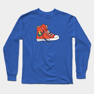 Retro High Top Sneaker Doodle Long Sleeve T-Shirt